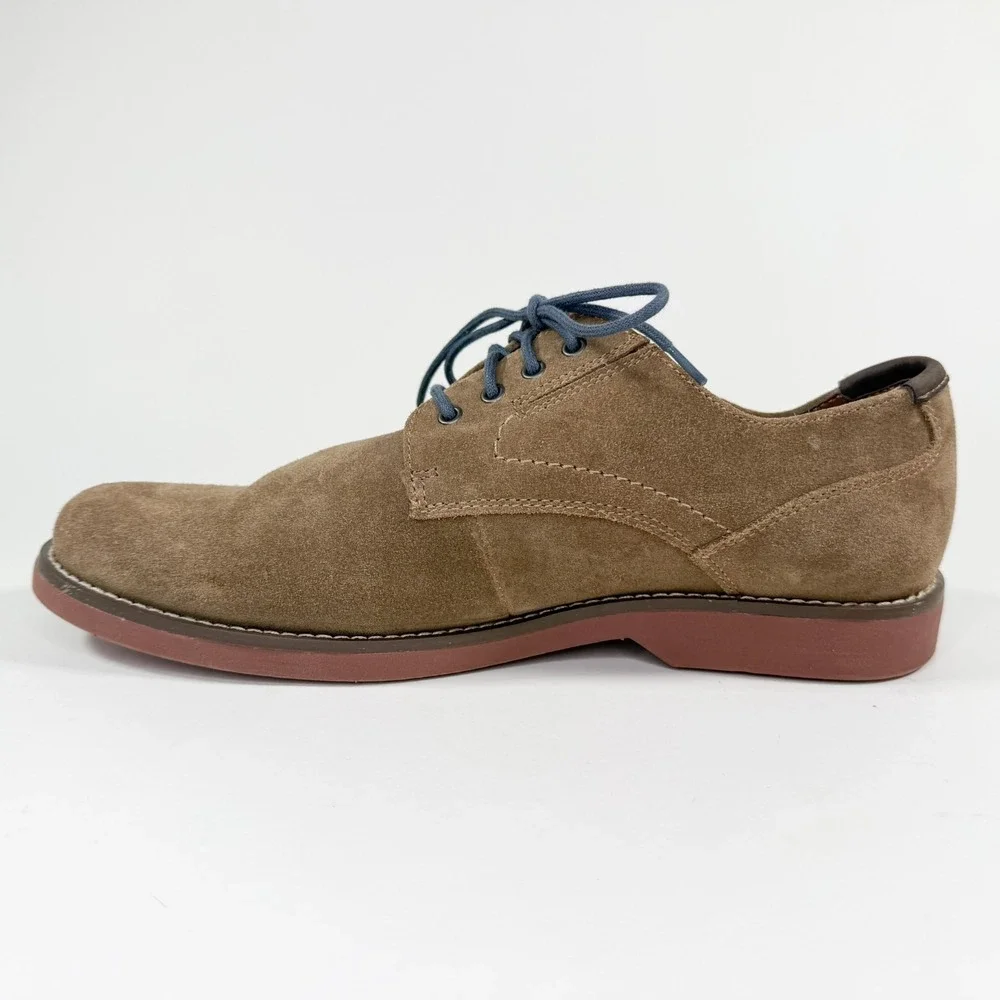 Crown & Ivy Leather Suede Oxford Shoes Men 8.5M Tan Derby Lace Up NWOT‎